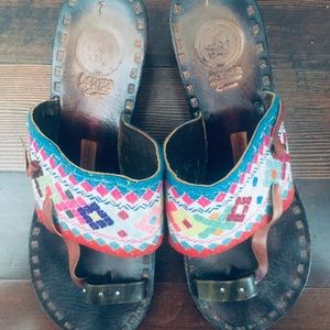 Embroidered Sandals